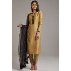 Gold Kurta Style Party Wear Indian Suit