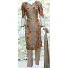 MEHNDI BROWN GULBANO PAKISTANI PARTY WEAR SALWAR SUIT