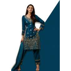 Teal Ethnic Pakistani Style Salwar Suit