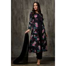 Black Readymade Dress Indian Jacket Style Party Suit