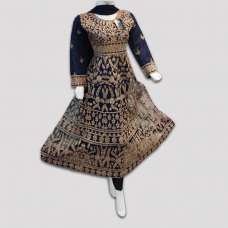 Navy Blue Fancy Embroidered Suit Indian Wedding Readymade Dress