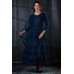 Navy Blue Net Embroidered Party Wear Gown