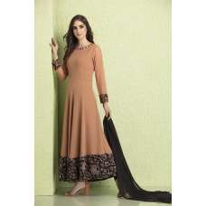 Coral Peach Anarkali Princess Cut Dress Readymade Indian Suit