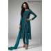 TEAL GREEN JACKET STYLE GEORGETTE READY MADE SUIT