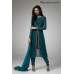 TEAL GREEN JACKET STYLE GEORGETTE READY MADE SUIT