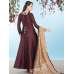 Plum Anarkali Suit Fancy Indian Party Gown