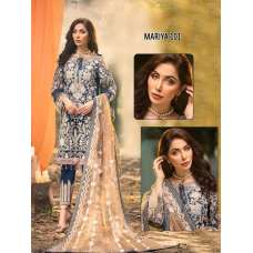 Navy Blue Embroidered Suit Pakistani Designer Salwar Kameez