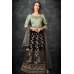 MINT & BLACK EMBROIDERED WEDDING LEHENGA CHOLI