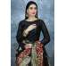 Black Brocade Banarasi Saree Indian Party Saree For UK Women Fashion