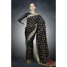 Black Pakistani Designer Evening Party Saree