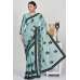 Aqua Georgette Party Wear Saree