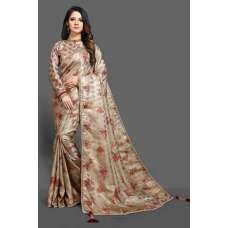 MEHNDI GOLD DIGITAL PRINTED JACQUARD WEDDING WEAR SAREE