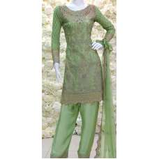 REET PISTACHIO GREEN CHIFFON SUIT