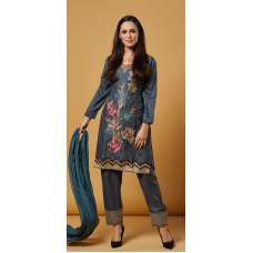 ASH GREY READYMADE DESIGNER PAKISTANI SUIT 