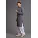 GREY READY TO WEAR PAKISTANI MEN KURTA SHALWAR SUIT