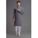 GREY READY TO WEAR PAKISTANI MEN KURTA SHALWAR SUIT