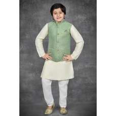 MINT GREEN FESTIVE WEDDINGS KIDS WAISTCOAT