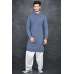 FADED DENIM BLUE & WHITE INDIAN MEN'S KURTA SALWAR