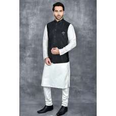 BLACK EID SMART FESTIVE MEN'S WAISTCOAT