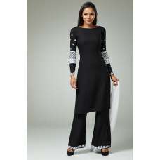 BLACK PAKISTANI STYLE PALAZZO STYLE SUIT