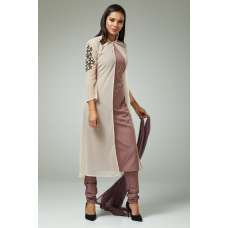 MAUVE JACKET STYLE MODISH SALWAR KAMEEZ