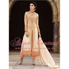 BEIGE PEACH AAFREEN STYLISH ANARKALI SUIT 