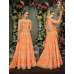 Long Evening Dress Peach Designer Gown