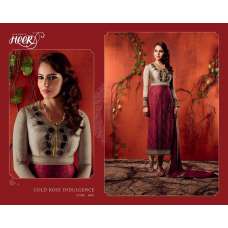 5610 RED AND GREY KIMORA HEER PARTY WEAR SALWAR KAMEEZ SUIT