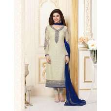 K3301 CREAM AND BLUE KASEESH PRACHI-15 PARTY WEAR SALWAR KAMEEZ SUIT