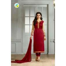 K4111 GOLDEN AND RED KASEESH PRACHI-21 JACKET STYLE SALWAR KAMEEZ SUIT 