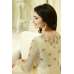 Beautiful Cream Embroidered Anarkali Suit Indian Gown