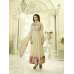 Beautiful Cream Embroidered Anarkali Suit Indian Gown