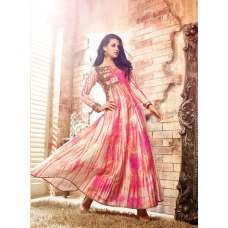 Pink & Yellow Long Maxi Indian Designer Anarkali Suit