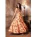 Orange Fancy Wedding Gown Floral Printed Anarkali Suit