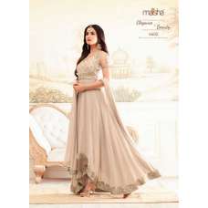 Beige Indian Gown Pakistani Designer Wedding Anarkali Suit