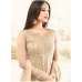 Beige Embroidered Gown Indian Bridal Party Suit