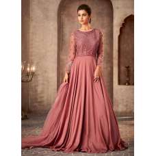 Rose Pink Indian Pakistani Style Wedding Maxi Gown