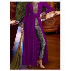 Purple Nakkashi Party Designer Wear