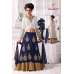 A0002  White and Blue Arihant Wedding Wear Lengha Dress