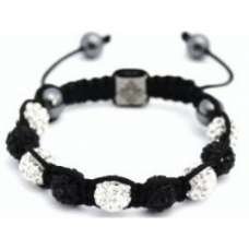 NEW BLACK AND WHITE CHILDREN CRYSTAL BALL BRACELET