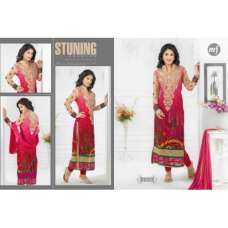 Pinkish Red HEENARI PARTY WEAR GEORGETTE SHALWAR SUIT