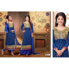 Blue Golden HASEENA 2 PARTY WEAR SHALWAR KAMEEZ 