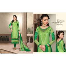 Green Flash NITA PARTY WEAR LONG STRAIGHT SALWAR KAMEEZ