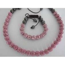 FULL CRYSTAL PINK NECKLACE