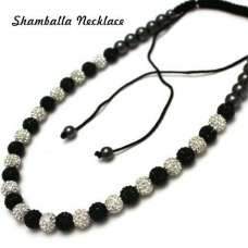 Full New Black & White Unisex Real Crystal Necklace