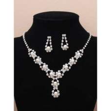 Crystal Necklace Earring Set