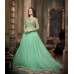 MA-2203 Mint Green with Beige Maskeen Maisha Crush Anarkali Grown