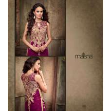 MA2205 Purple with Gold Maskeen Maisha Crush Dress