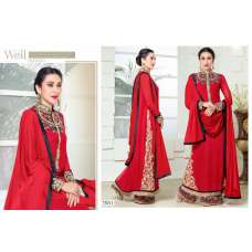 Red Party Wear Anarkali Dress Indian Designer Suit