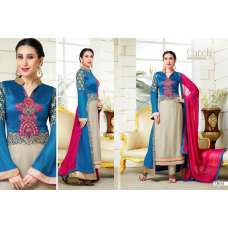 Blue & Fuchsia Indian Ethnic Salwar Suit